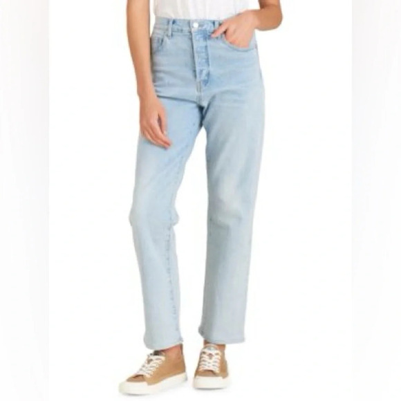 Veronica Beard Blake Classic Straight High Rise Jeans in Glacier Blue - Size 30 - Picture 1 of 9
